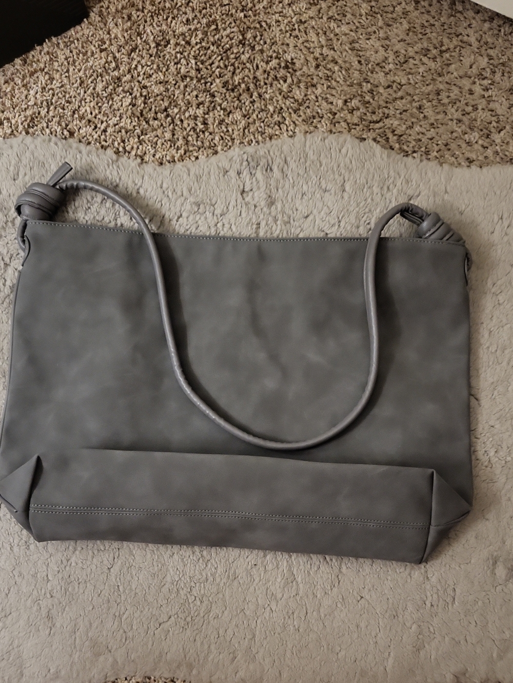 NWT 8 Other Reasons Betsy Slouch Tote - Stone Gray Faux Suede (With Dust Bag!)